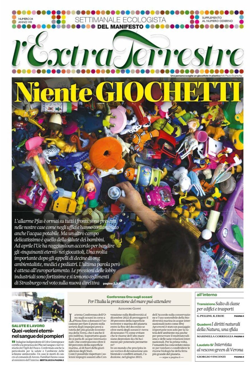 Copertina l’ExtraTerrestre (Il Manifesto) 12/06/2025