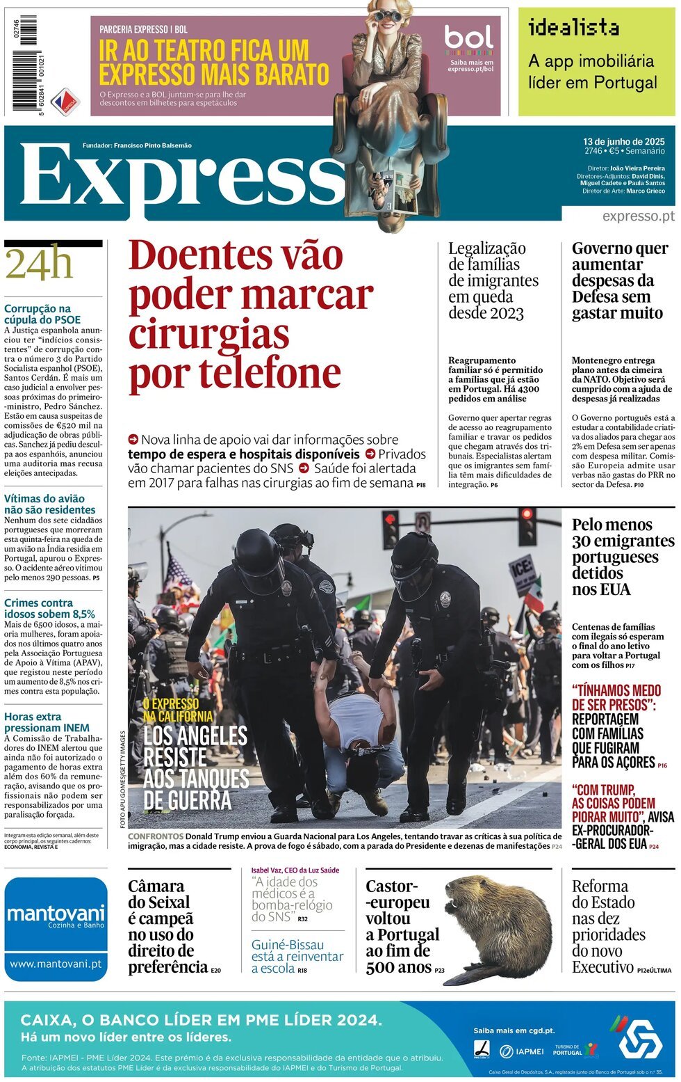 Copertina Expresso 13/06/2025