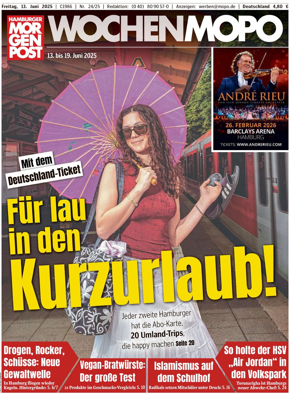 Copertina Hamburger Morgenpost 13/06/2025