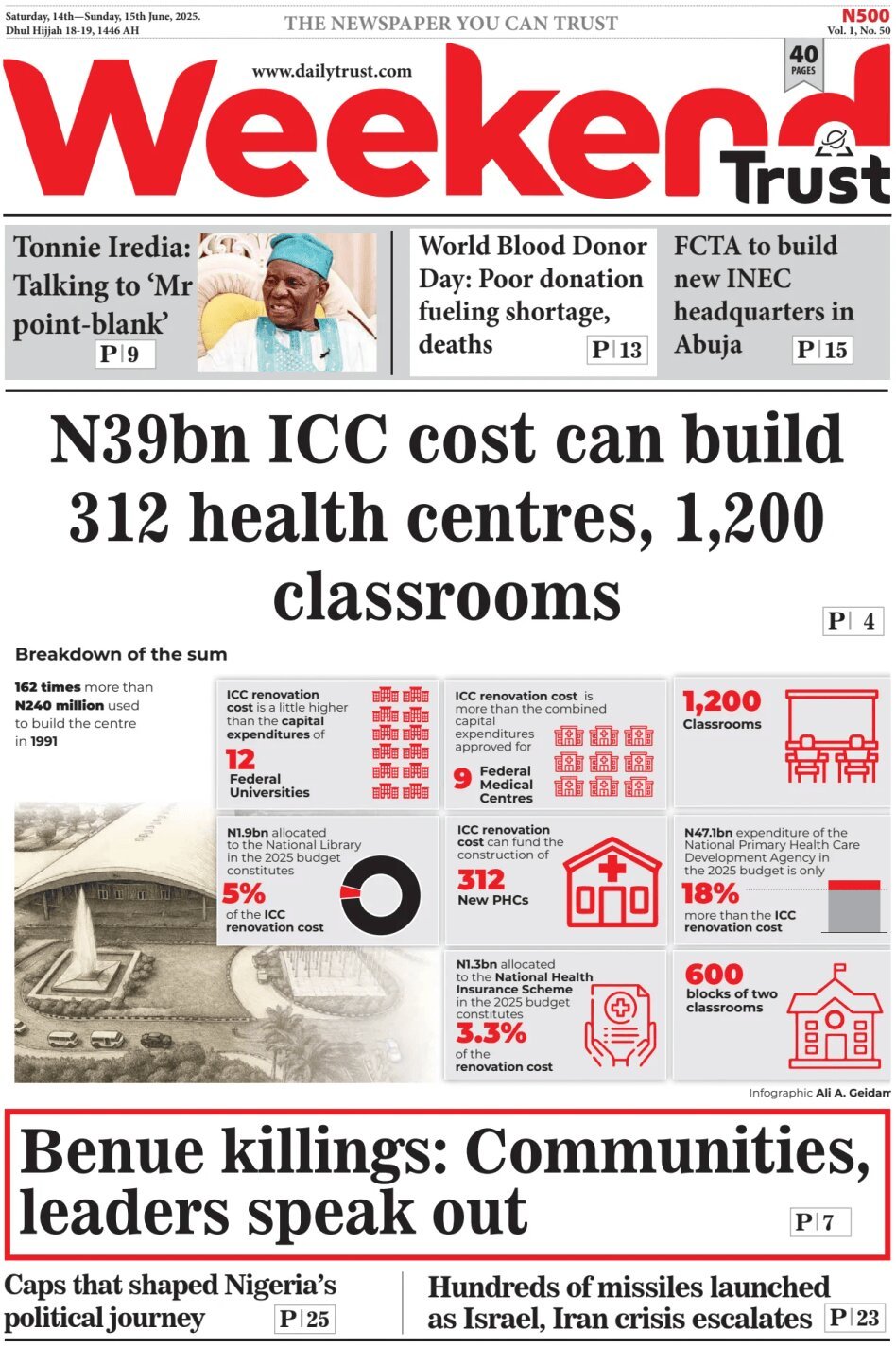 Prima Pagina Daily Trust 14/06/2025