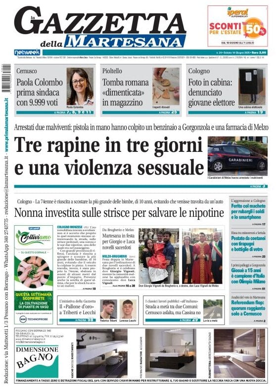 Copertina Gazzetta della Martesana 14/06/2025