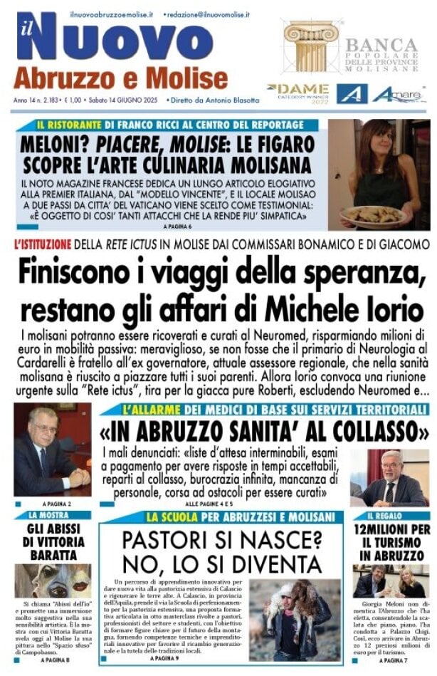 Prima Pagina Il Nuovo Abruzzo e Molise 14/06/2025