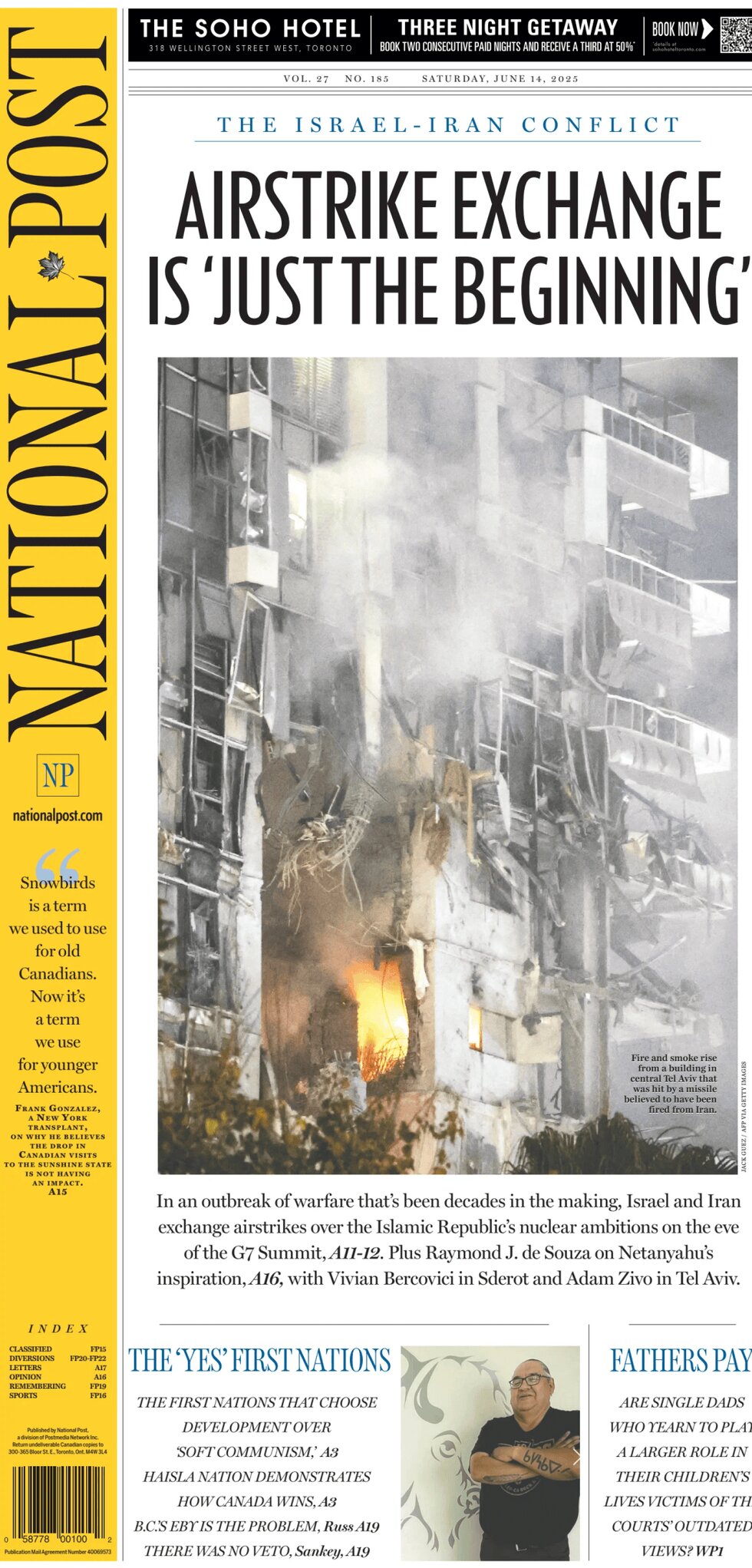 Prima Pagina National Post 14/06/2025