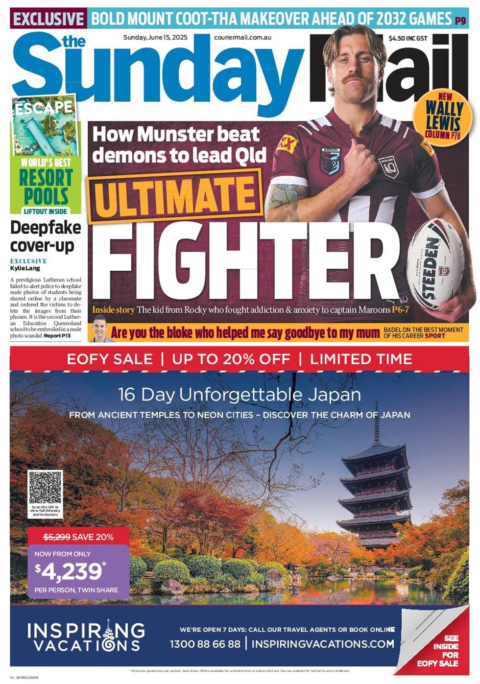 Prima Pagina The Courier-Mail 15/06/2025