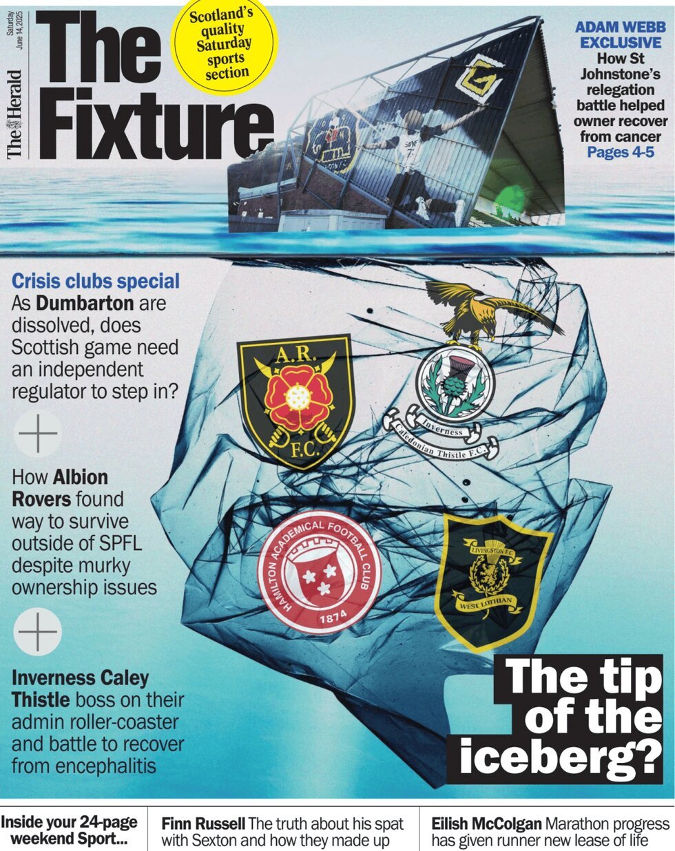 Prima Pagina The Herald SPORT (Scotland) 14/06/2025