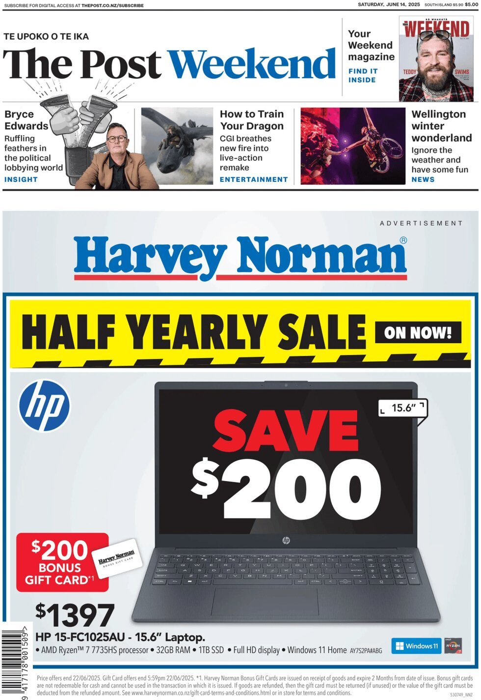 Prima Pagina The Post (NZ) 14/06/2025