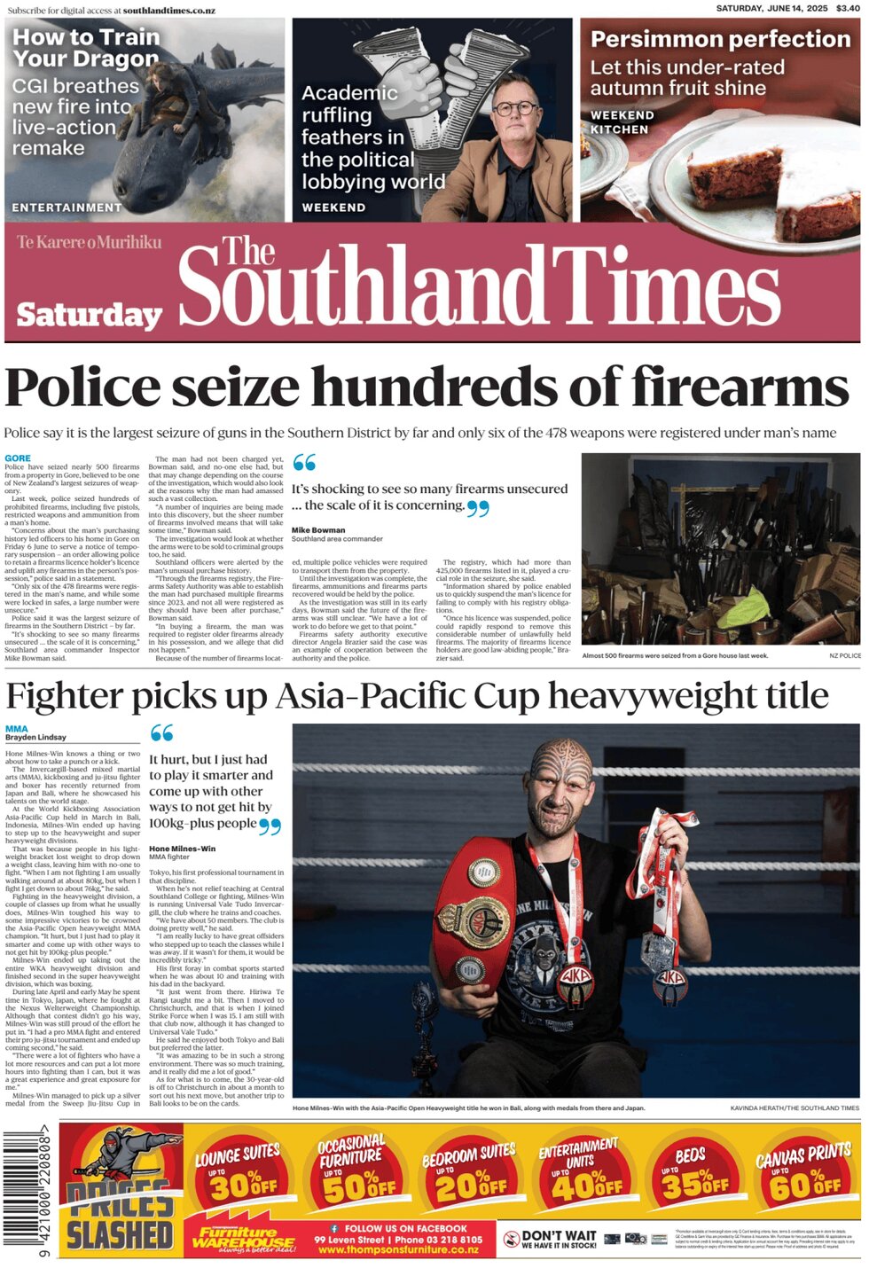Prima Pagina The Southland Times 14/06/2025