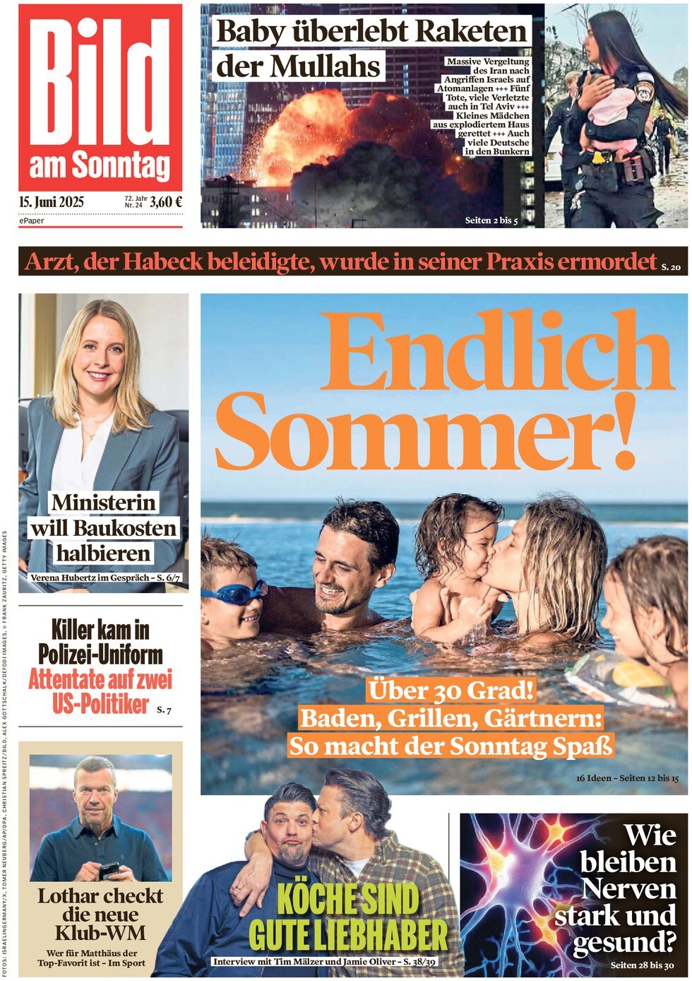 Prima Pagina Bild 15/06/2025