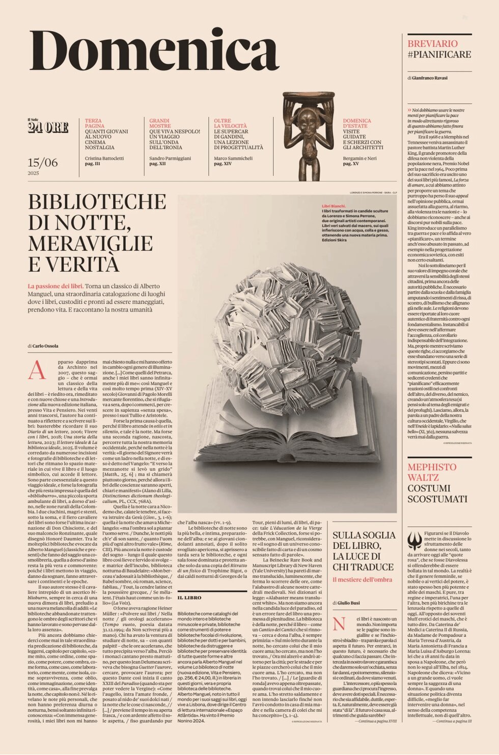 Copertina Domenica (Il Sole 24 Ore) 15/06/2025