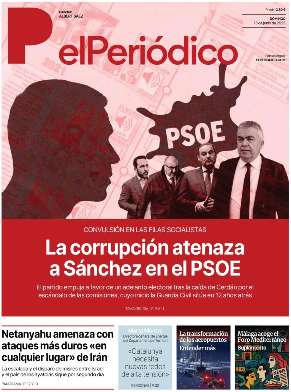Prima Pagina El Periódico de Catalunya 15/06/2025