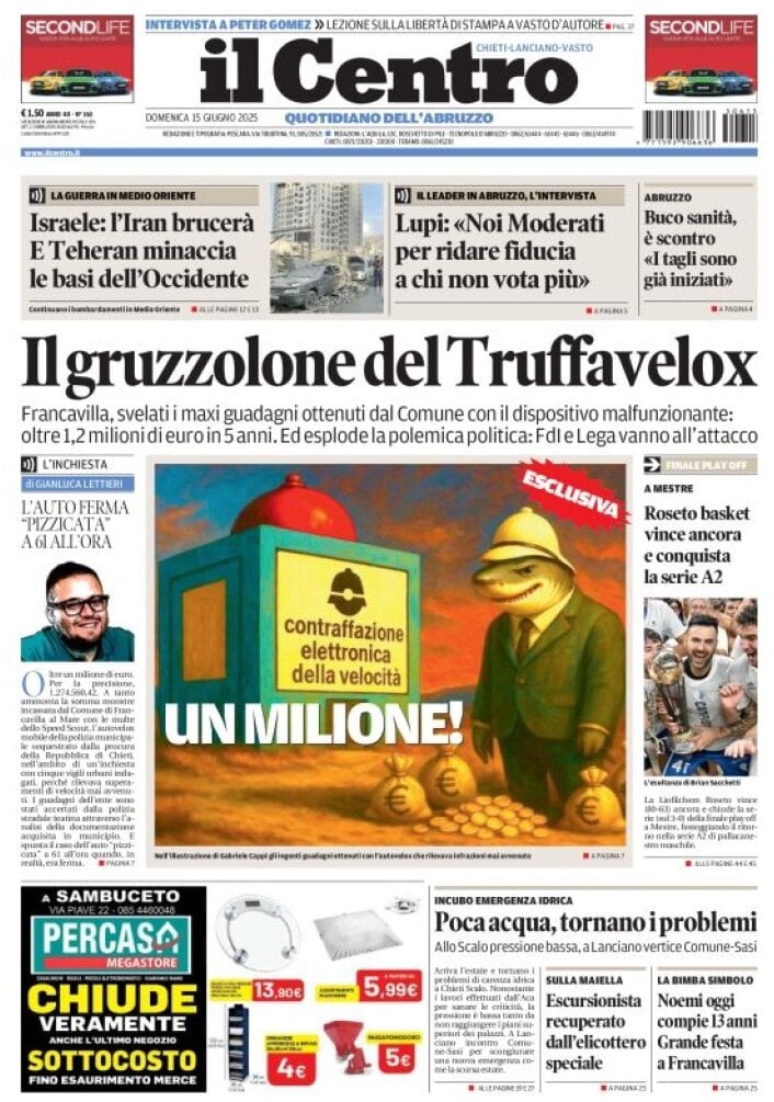 Prima Pagina Il Centro (Chieti) 15/06/2025