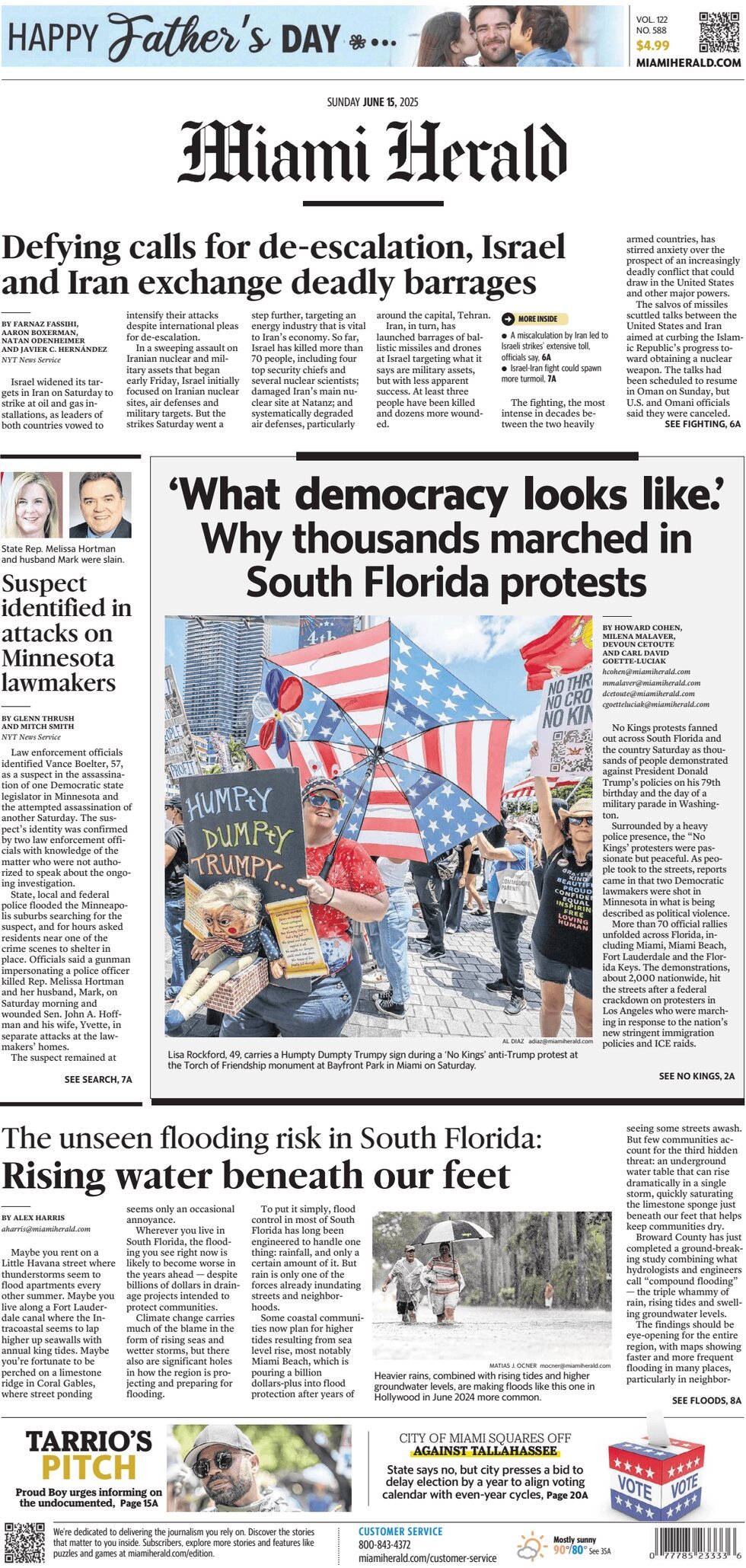 Prima Pagina Miami Herald 15/06/2025