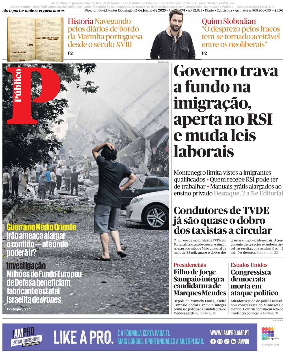 Prima Pagina Público 15/06/2025