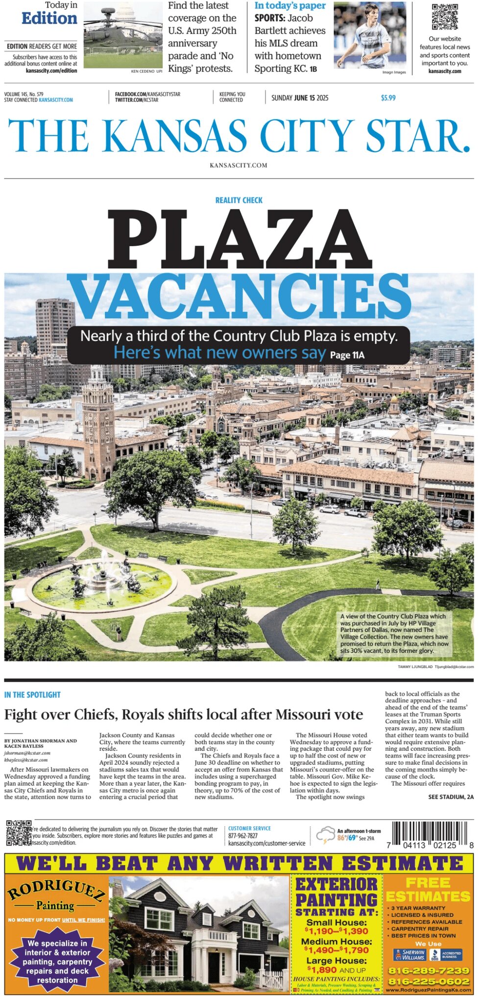 Prima Pagina The Kansas City Star 15/06/2025