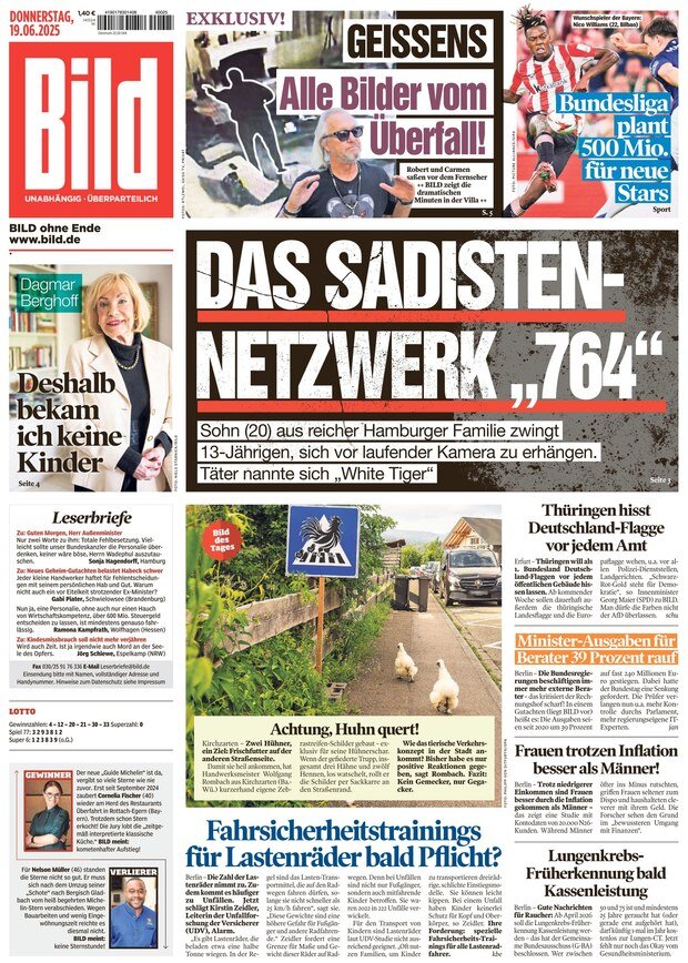 Prima Pagina Bild 19/06/2025