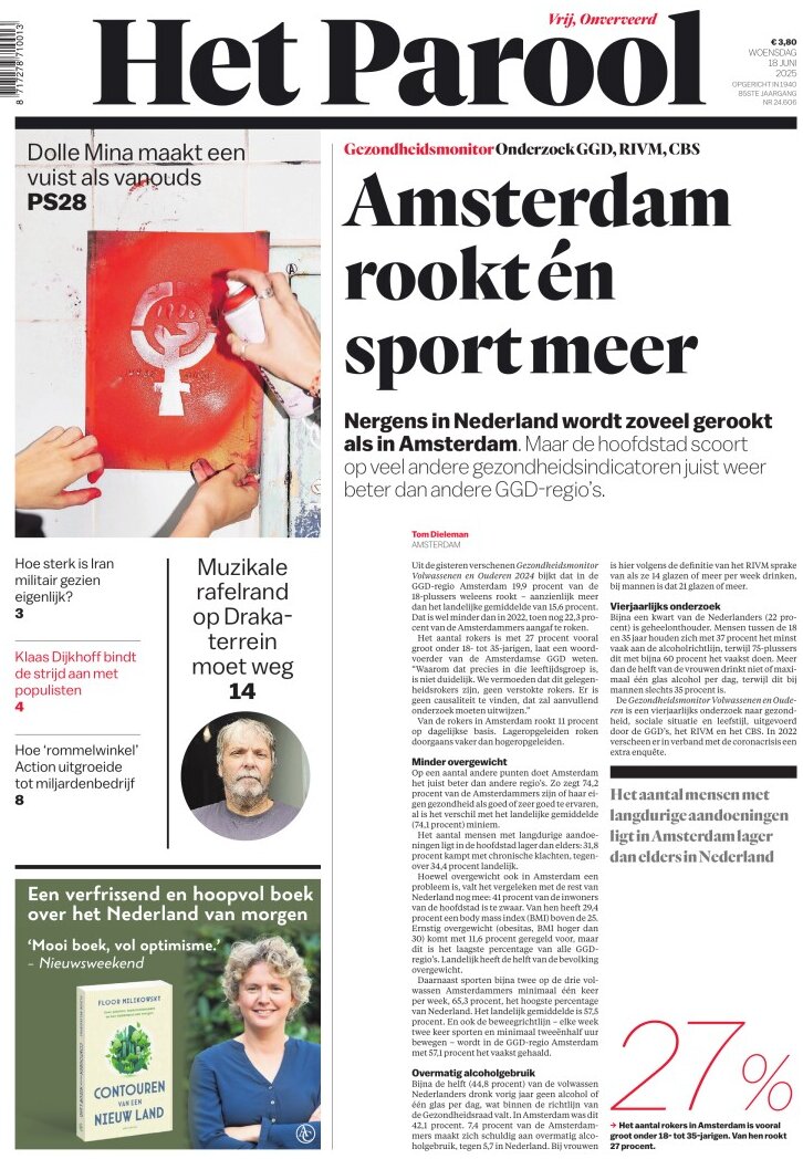Prima Pagina Het Parool 18/06/2025