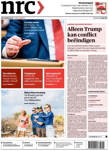 Prima Pagina NRC Handelsblad 18/06/2025