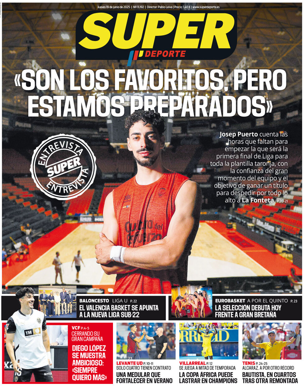 Prima Pagina Superdeporte 19/06/2025