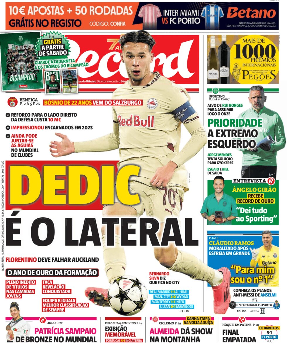 Prima Pagina Record 19/06/2025