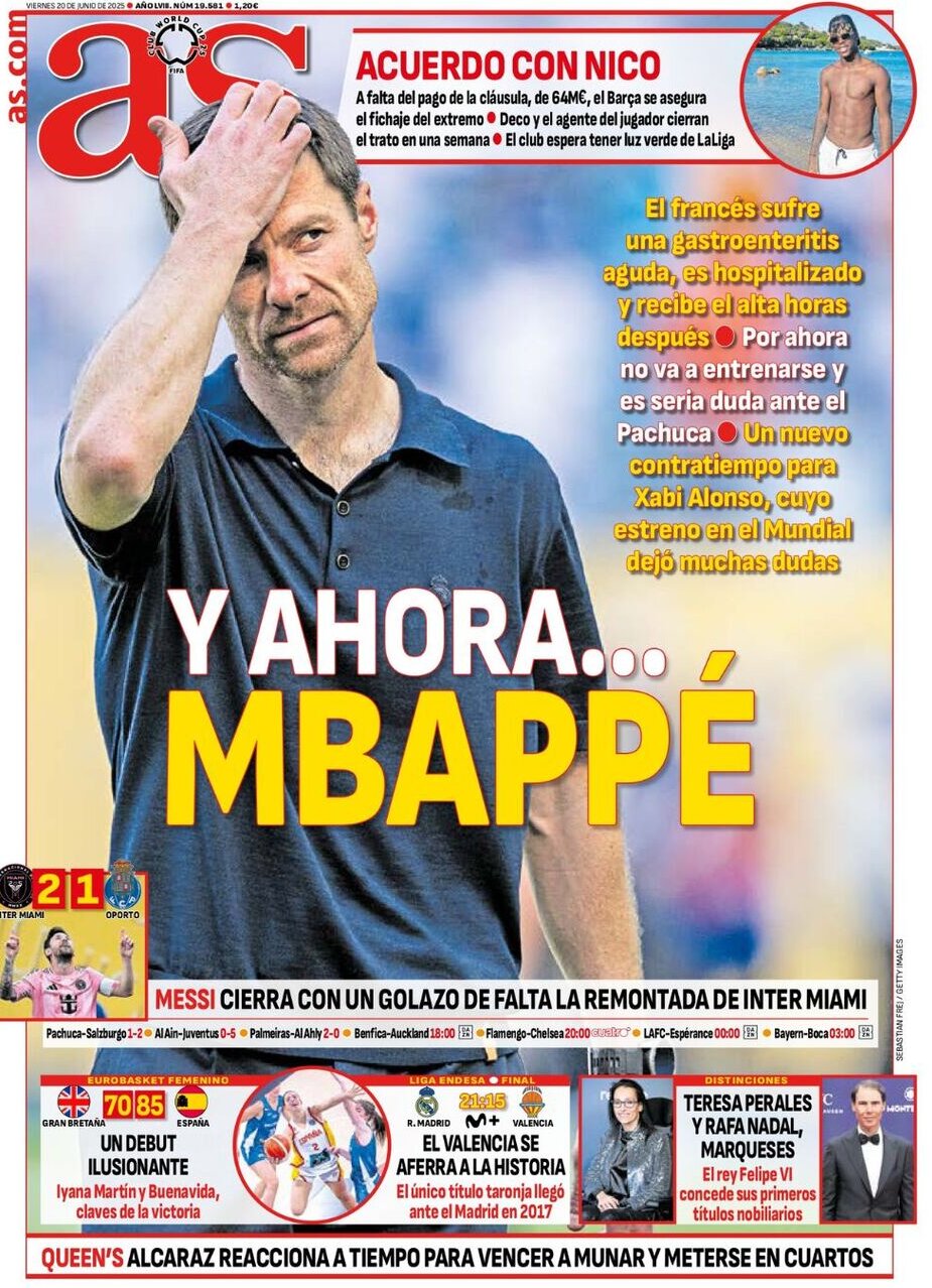 Prima Pagina AS (Madrid) 20/06/2025