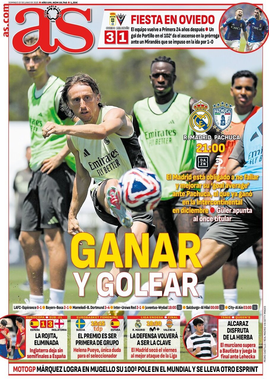 Prima Pagina AS (Madrid) 22/06/2025