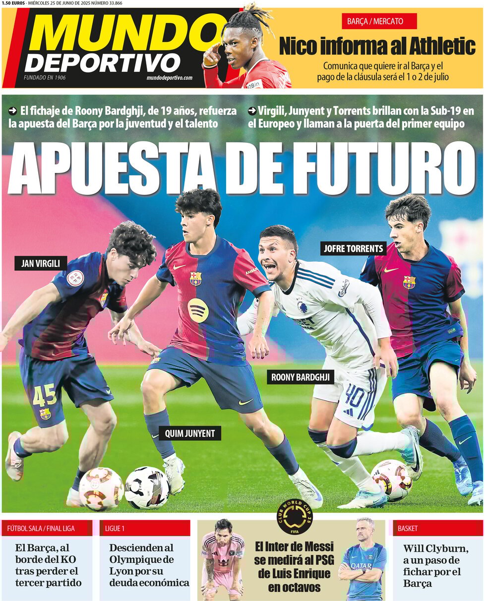 Prima Pagina Mundo Deportivo 25/06/2025