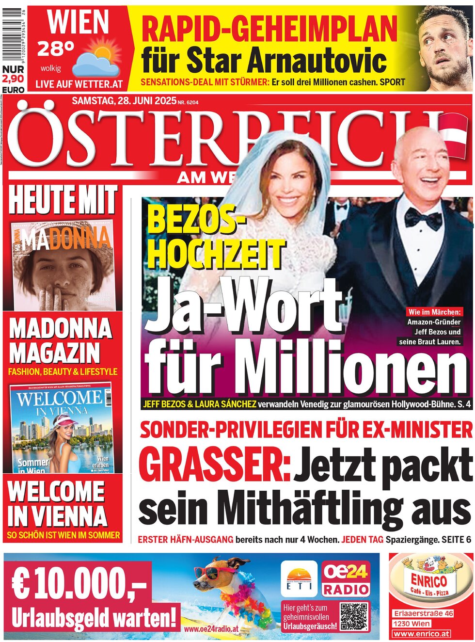 Prima Pagina Österreich 28/06/2025