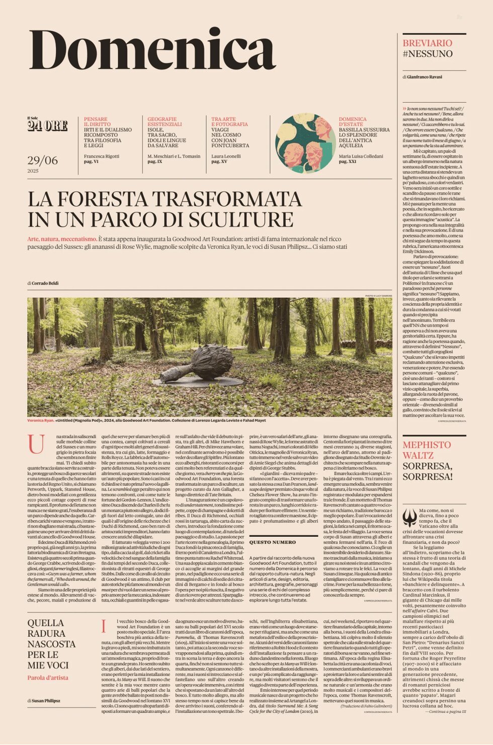 Copertina Domenica (Il Sole 24 Ore) 29/06/2025