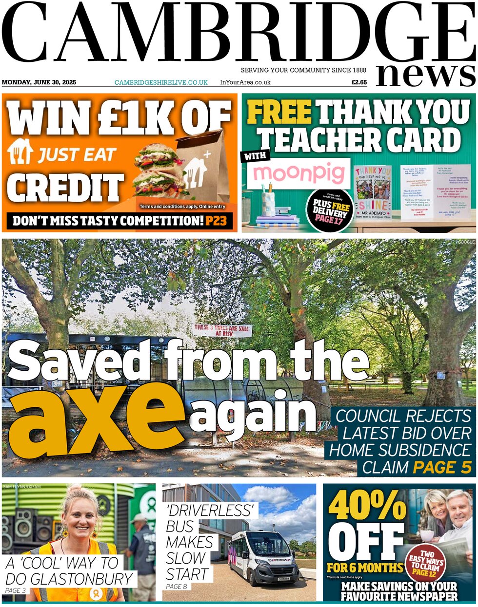 Prima Pagina Cambridge News 30/06/2025
