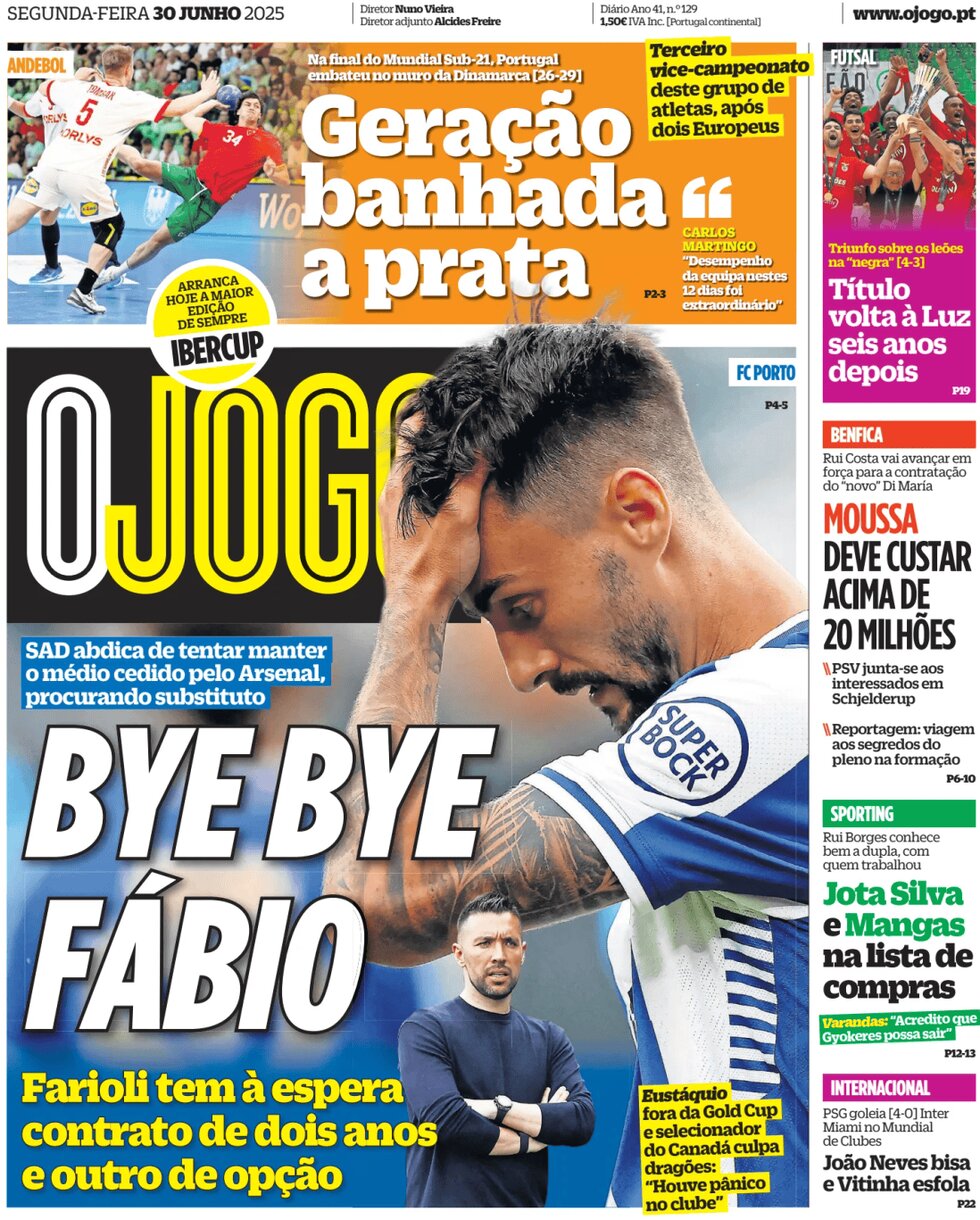 Prima Pagina O Jogo 30/06/2025