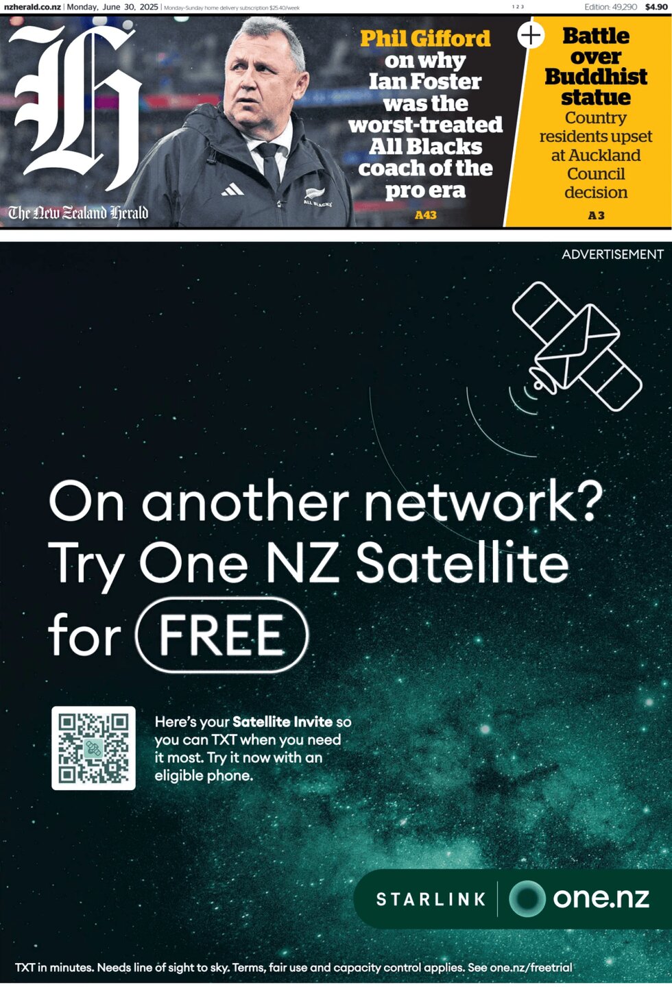 Prima Pagina The New Zealand Herald 30/06/2025