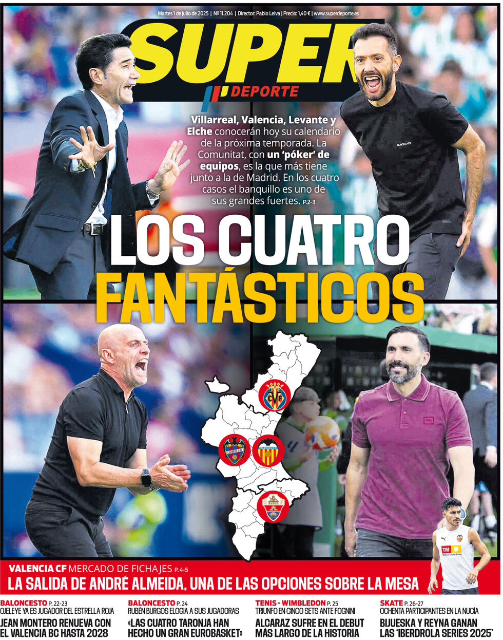 Prima Pagina Superdeporte 01/07/2025