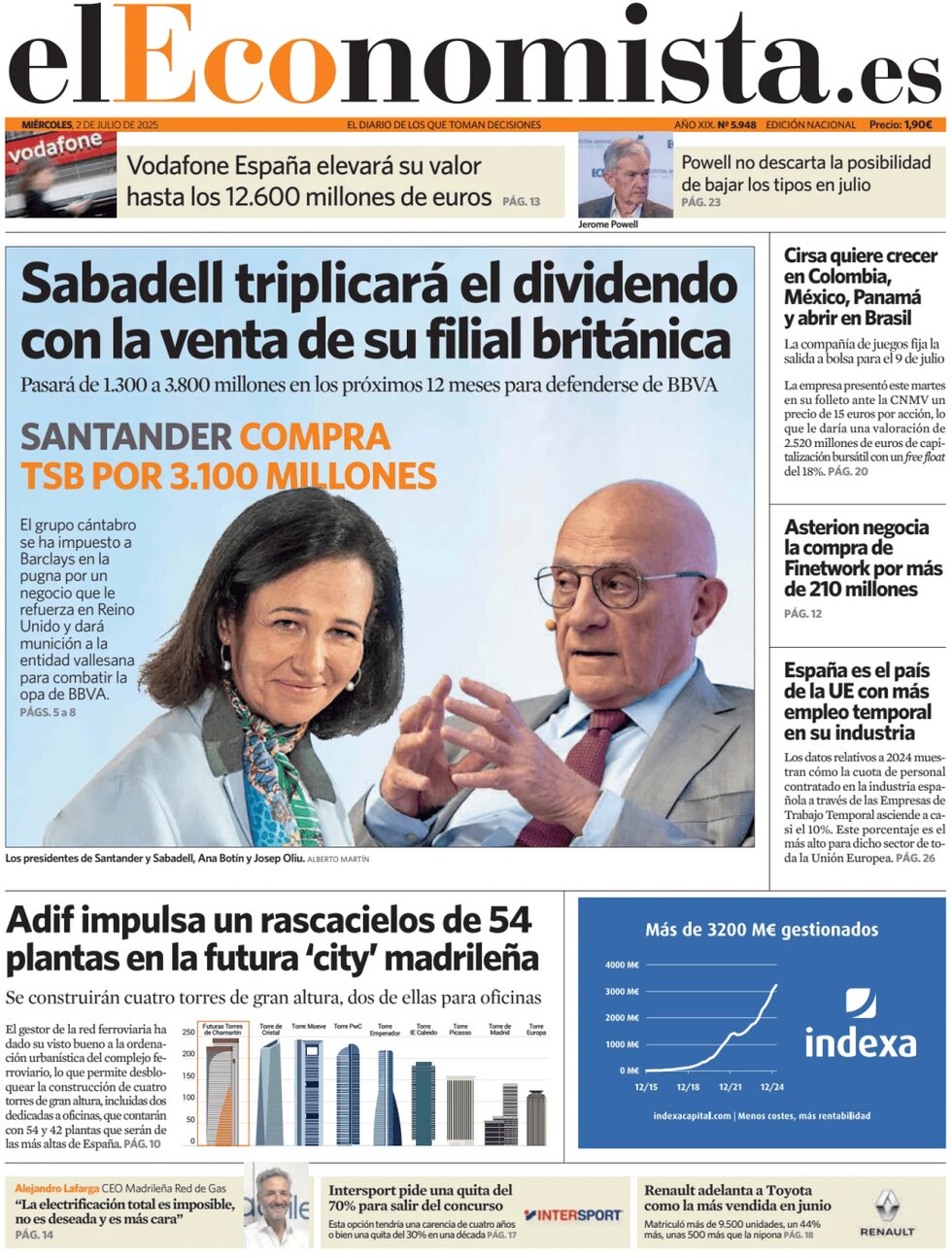Prima Pagina El Economista 02/07/2025