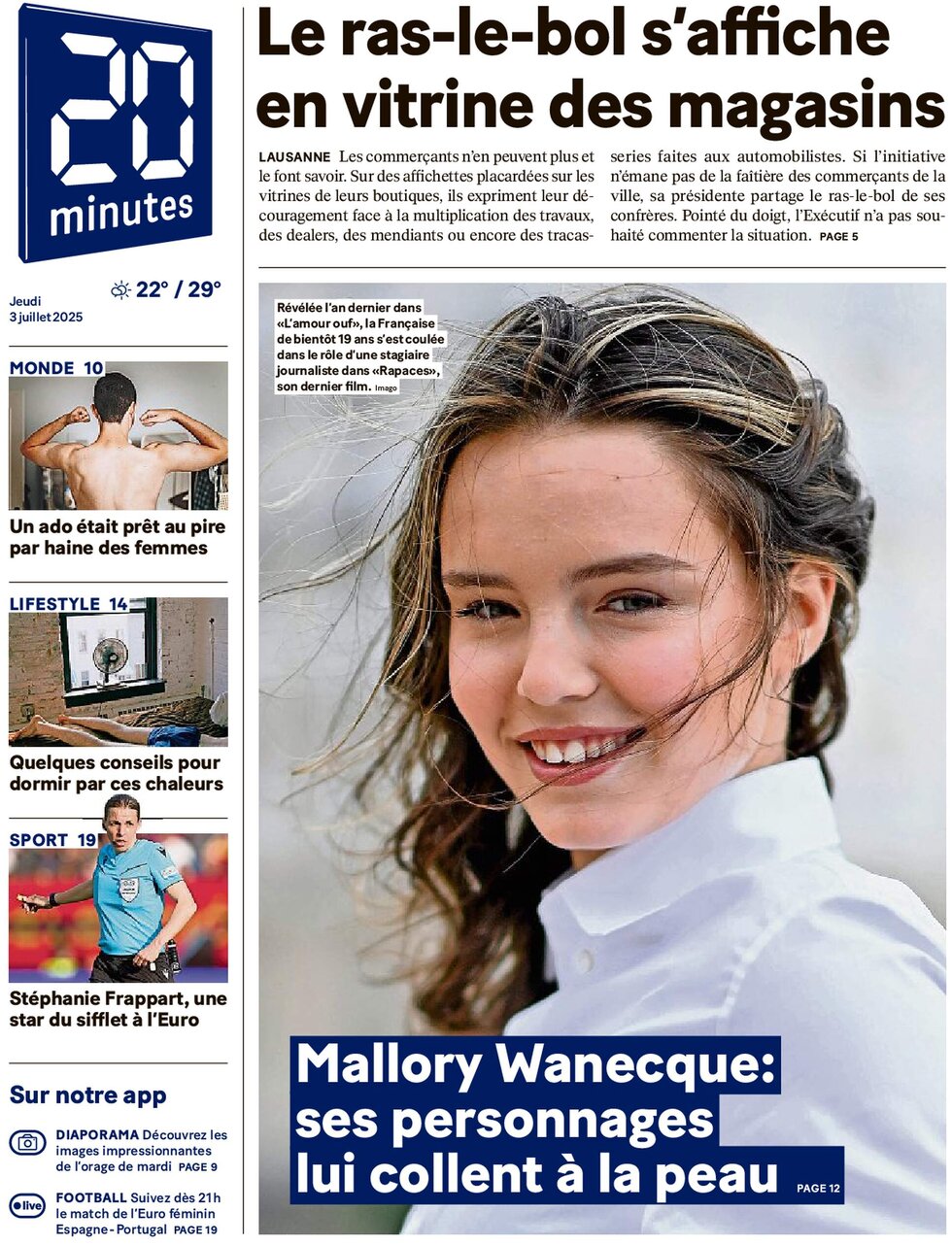 Prima Pagina 20 Minutes 03/07/2025