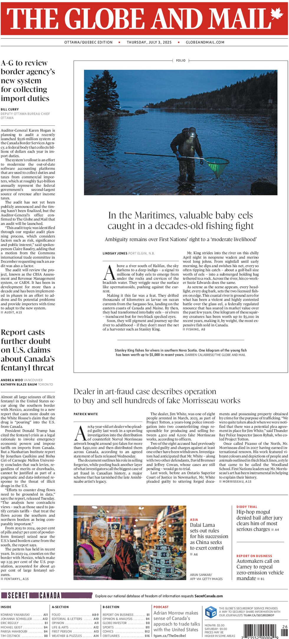 Prima Pagina The Globe and Mail 03/07/2025