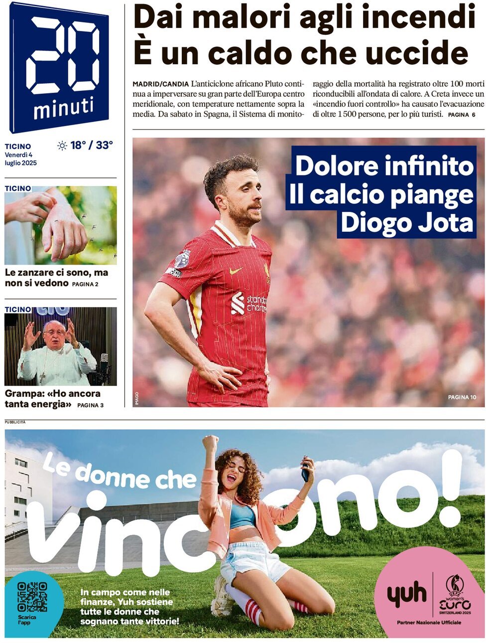 Prima Pagina 20 Minuti 04/07/2025