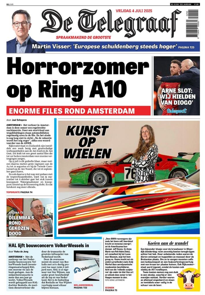 Prima Pagina De Telegraaf 04/07/2025