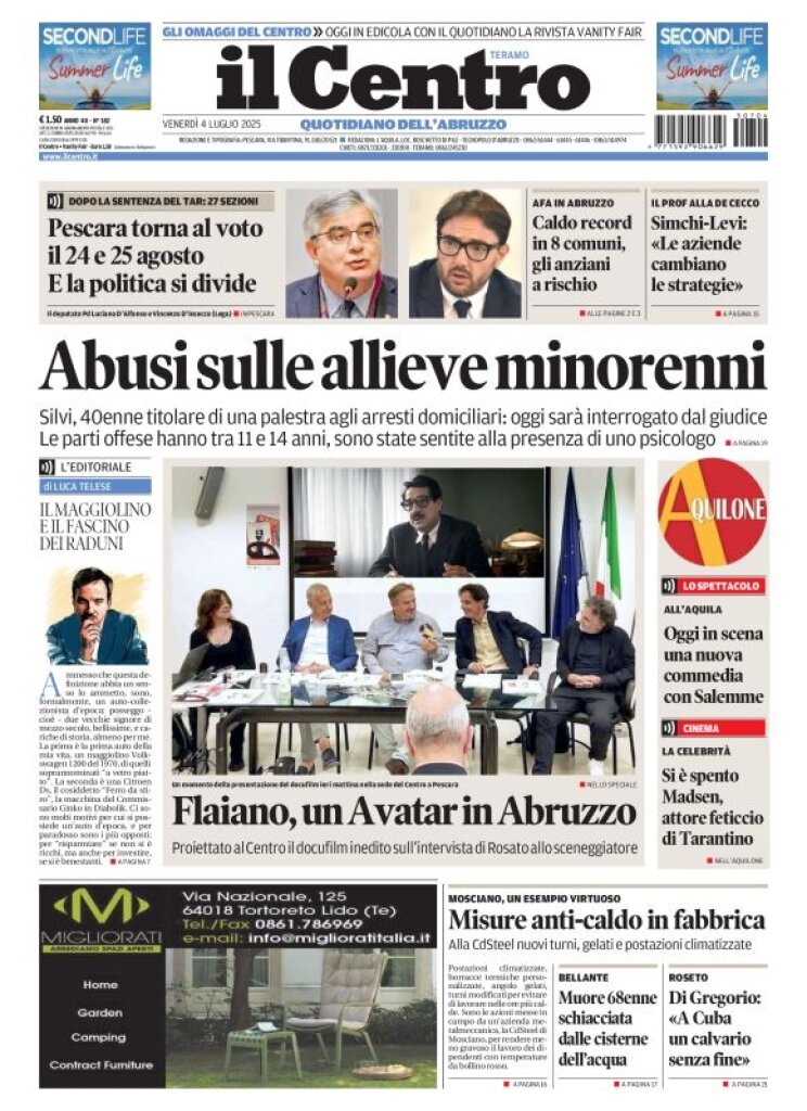 Prima Pagina Il Centro (Teramo) 04/07/2025
