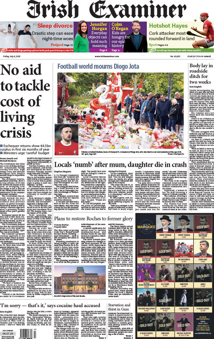 Prima Pagina Irish Examiner 04/07/2025