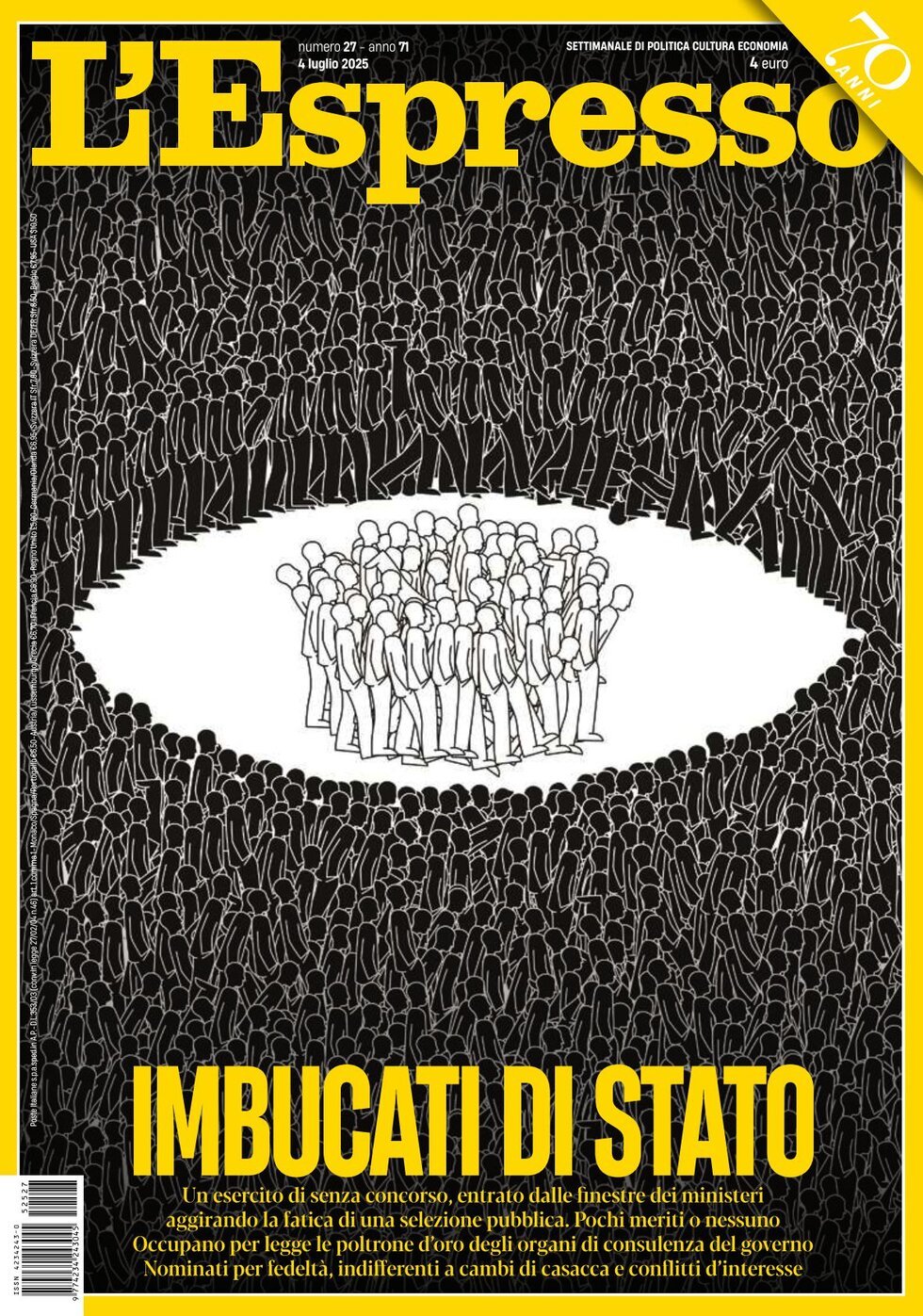 Copertina L'Espresso 04/07/2025