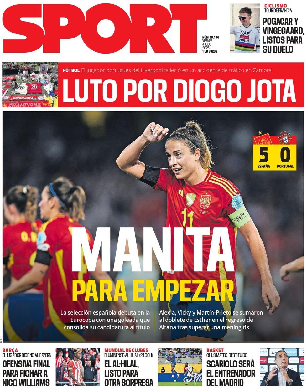 Prima Pagina SPORT (Barcelona) 04/07/2025
