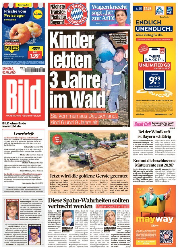Prima Pagina Bild 05/07/2025