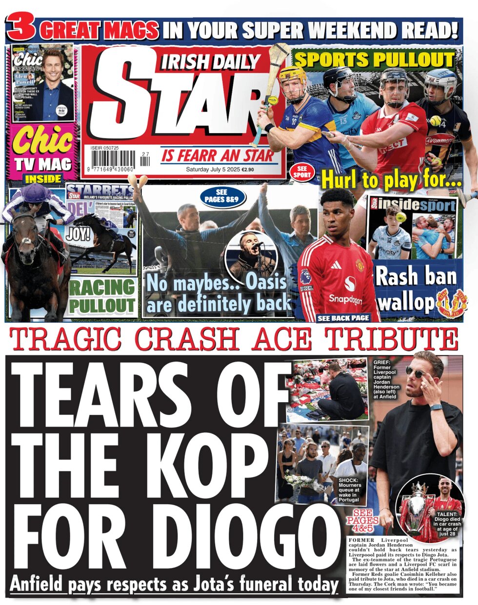 Prima Pagina Irish Daily Star 05/07/2025