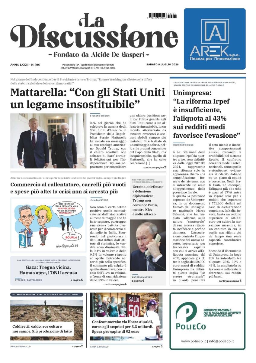 Prima Pagina La Discussione 05/07/2025