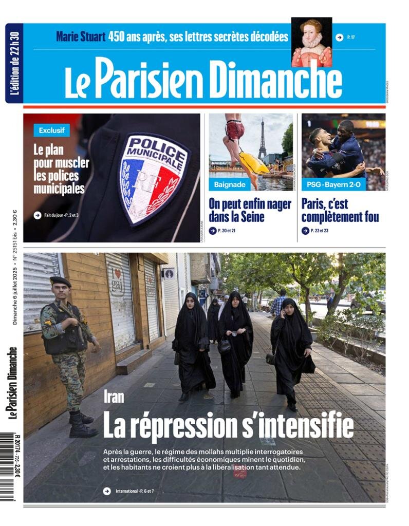 Prima Pagina Le Parisien 06/07/2025