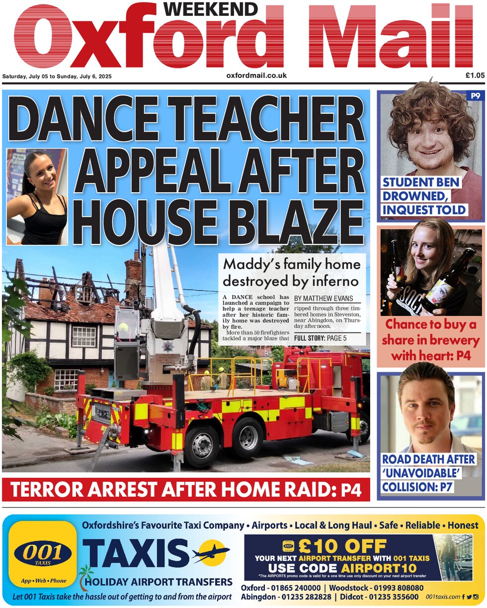 Prima Pagina Oxford Mail 06/07/2025