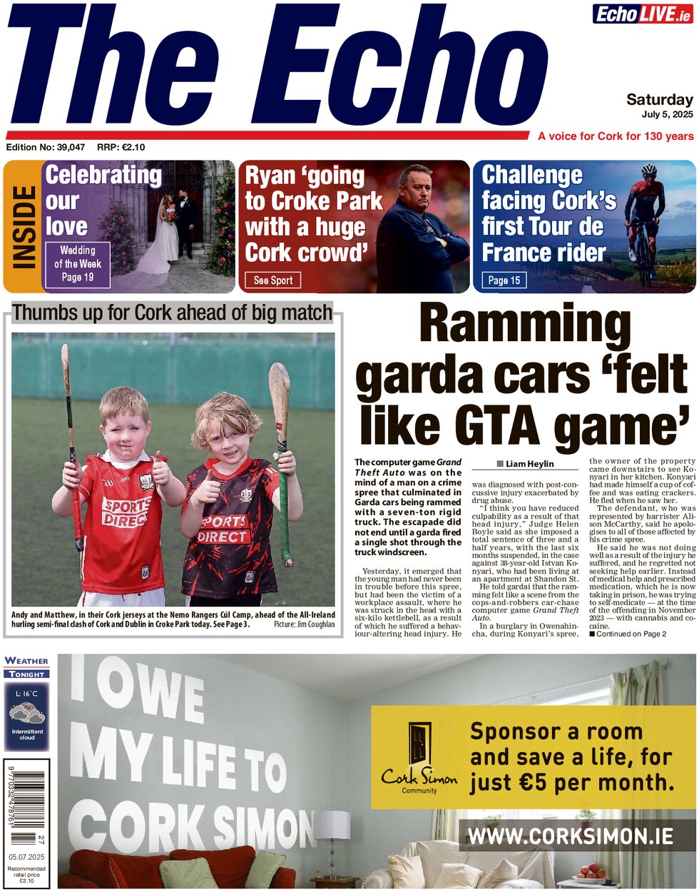 Prima Pagina The Echo (Cork) 05/07/2025