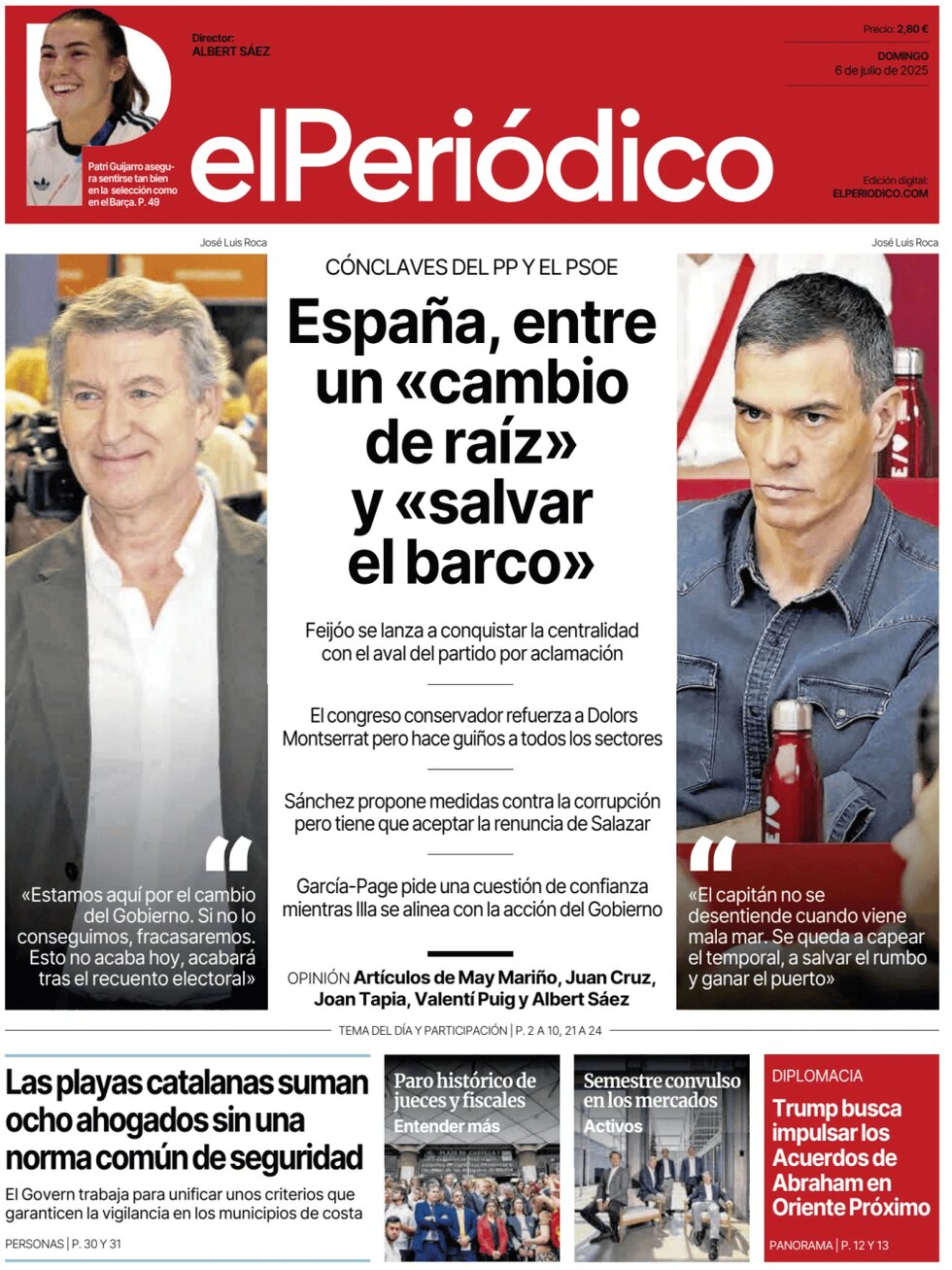 Prima Pagina El Periódico de Catalunya 06/07/2025