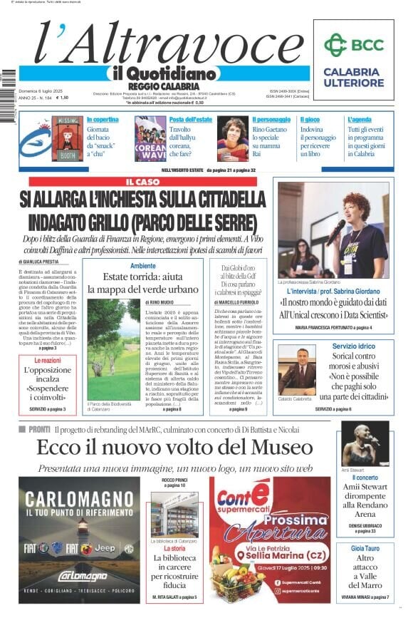 Prima Pagina Il Quotidiano del Sud (Reggio Calabria) 06/07/2025