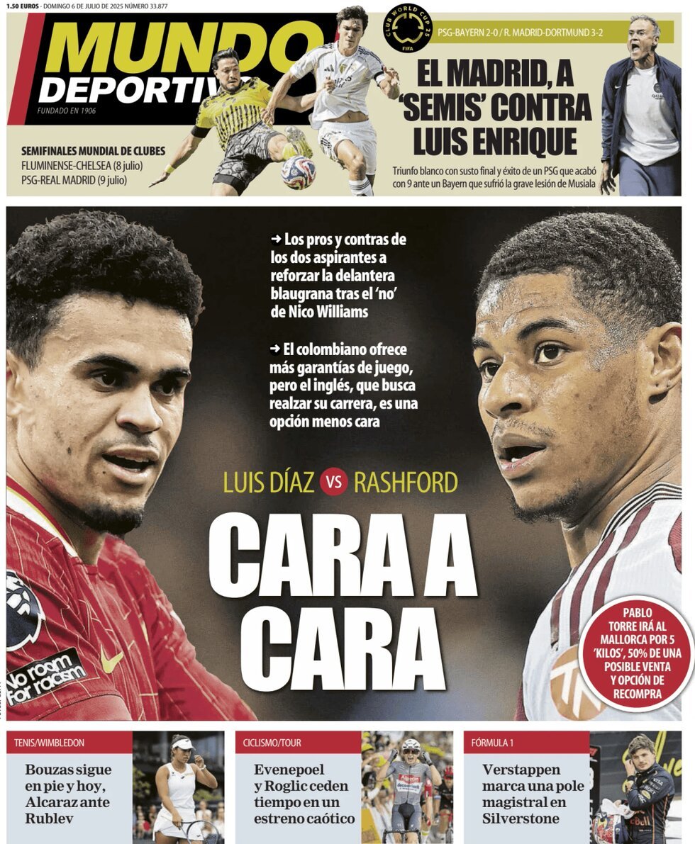Prima Pagina Mundo Deportivo 06/07/2025